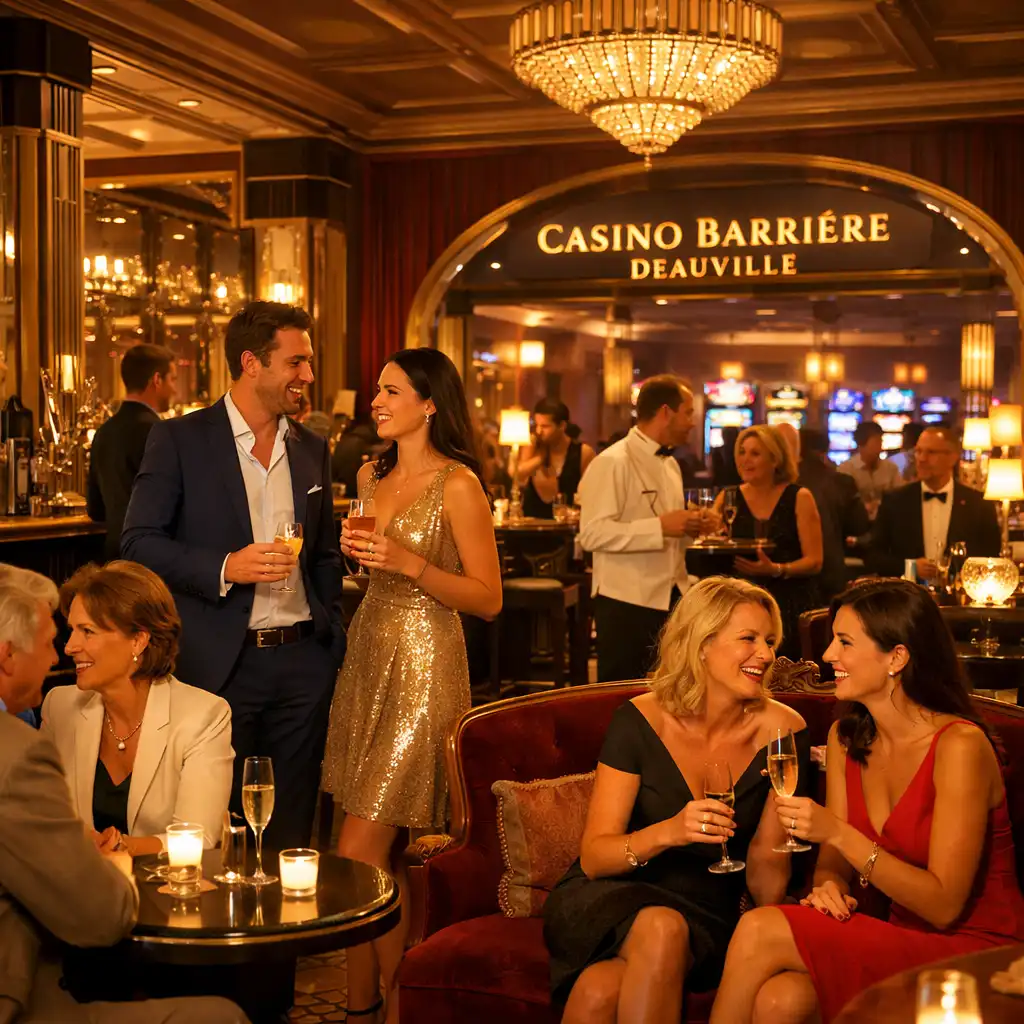 Ambiance chaleureuse et raffinée dans les salons de jeux du Casino Barrière Deauville