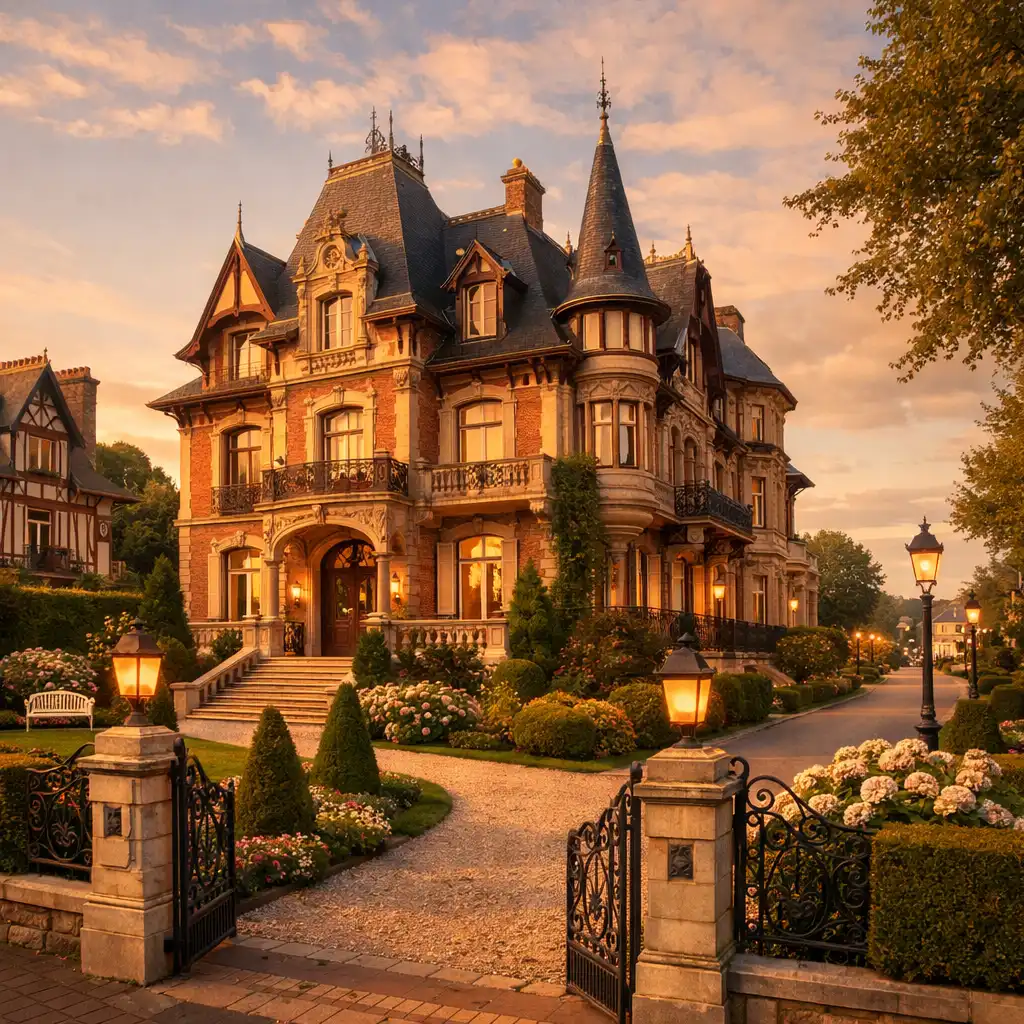 Villa Belle Époque élégante dans le centre-ville de Deauville