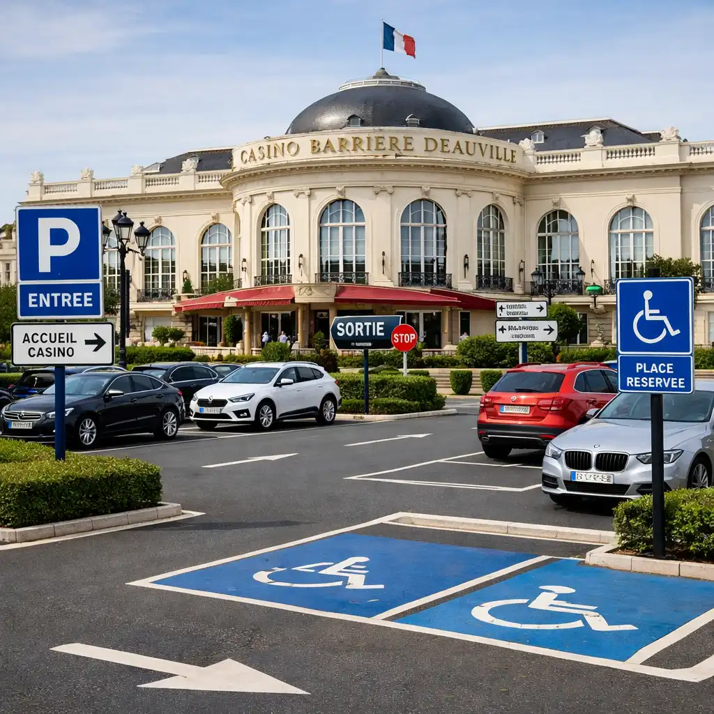 Zone de stationnement à proximité du Casino Barrière Deauville